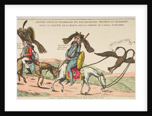 Rentrée joyeuse et triomphale des Don-Quichottes Prussiens en Allemagne, après la conq…, ca. 1792 by Unknown