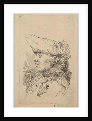 Head of a man in profile wearing a tricorne, 18th century by Unknown