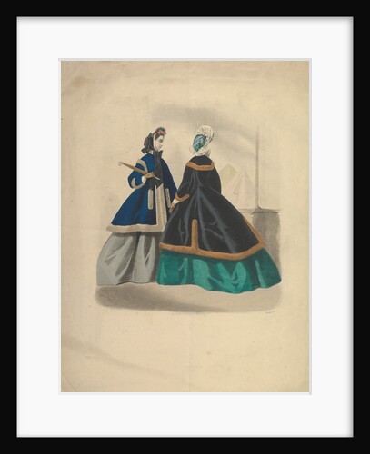Two Women Wearing Coats, 1863-64 by Unknown
