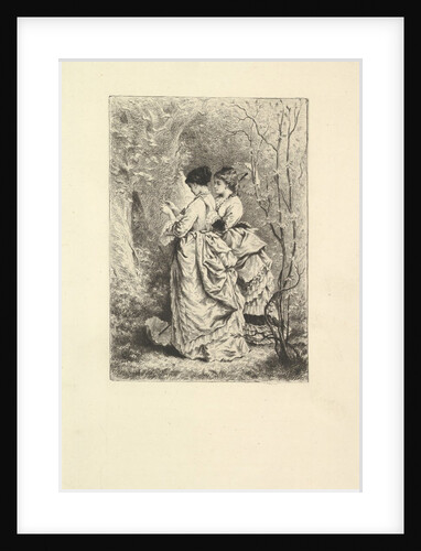 Two Young Ladies in a Garden, 1873-74 by Unknown