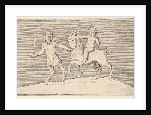 Satyr Leading Goat on which a Infant Rides, published ca. 1599-1622 by Unknown