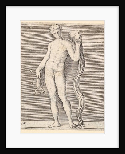 Man with Crayfish and Urn of Water, published ca. 1599-1622 by Unknown