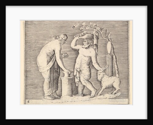 Man and Woman Sacrificing a Goat, published ca. 1599-1622 by Unknown