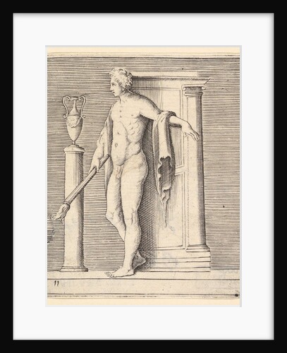 Man with Torch at Temple Door, published ca. 1599-1622 by Unknown