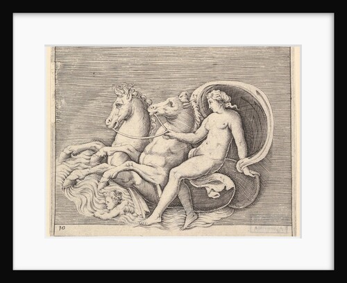 Female Nude with Two Seahorses, published ca. 1599-1622 by Unknown