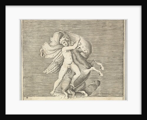Man Grappling with Winged Horse, published ca. 1599-1622 by Unknown
