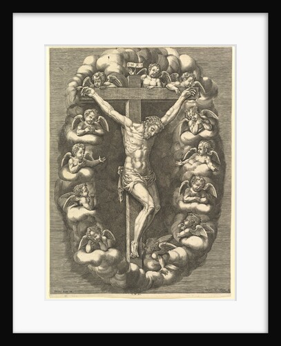 The Crucified Christ Surrounded by Mourning Angels, 1575-1679 by Giorgio Ghisi