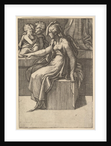 Seated Woman with two Children, 16th century by Unknown