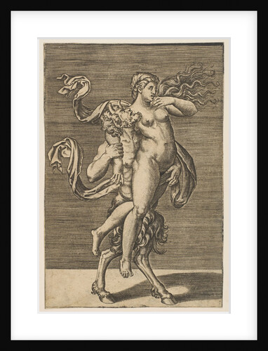 Satyr carrying a nymph restraining her right arm, ca. 1515-1600 by Unknown
