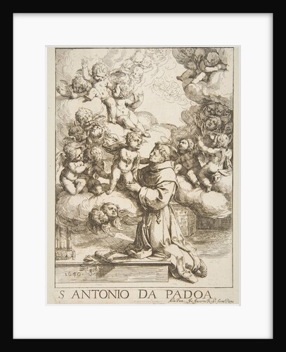 Saint Anthony of Padua adoring the Christ Child, copy after Cantarini, 1640 by Unknown