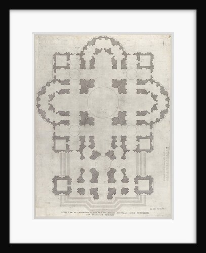 Speculum Romanae Magnificentiae: Plan of St. Peter's, 1549 by Unknown