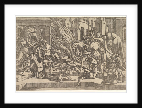 Burning of a corpse, ca. 1543 by Antonio Fantuzzi