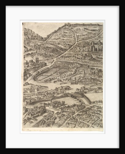 Plan of the City of Rome. Part 5 with the Baths of Caracalla, the Santa Sabina and Part of…, 1645 by Antonio Tempesta