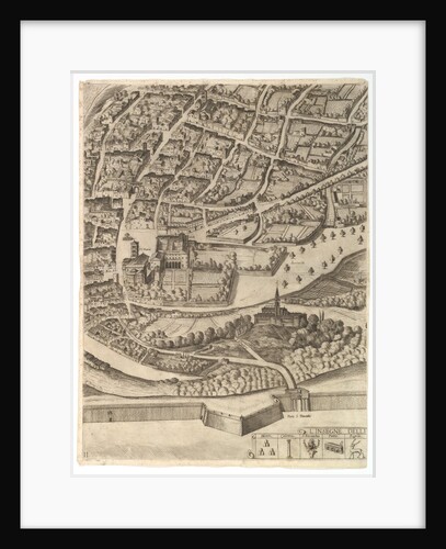 Plan of the City of Rome. Part 11 with the San Pancrazio, 1645 by Antonio Tempesta