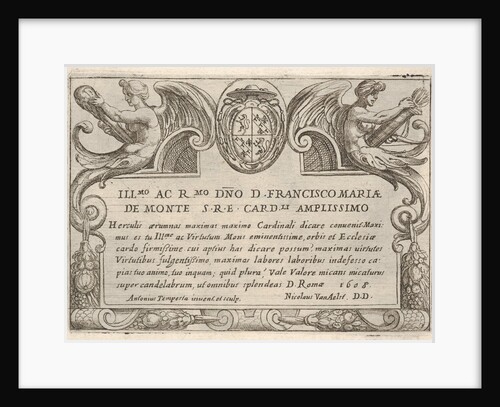 Title plate for the series 'The Labors of Hercules' with the arms of Cardinal Francesco Ma…, 1608 by Antonio Tempesta
