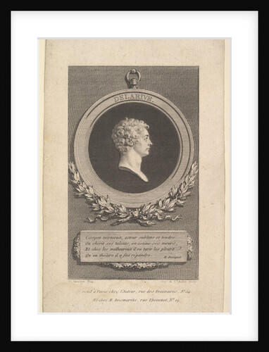 Portrait of De Larive, 1785 by Augustin de Saint-Aubin