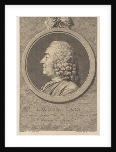 Portrait of Laurent Cars, 1768 by Augustin de Saint-Aubin