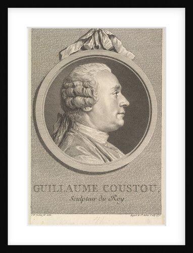 Portrait of Guillaume Coustou, 1770 by Augustin de Saint-Aubin