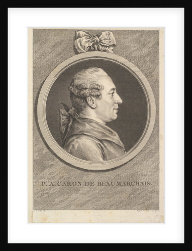 Portrait of P. A. Caron de Beaumarchais, 1773 by Augustin de Saint-Aubin