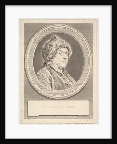 Portrait of Benjamin Franklin, 1777 by Augustin de Saint-Aubin