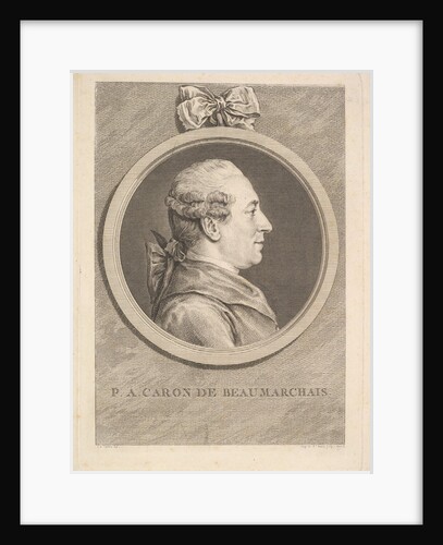 Portrait of P.A. Caron de Beaumarchais, 1773 by Augustin de Saint-Aubin