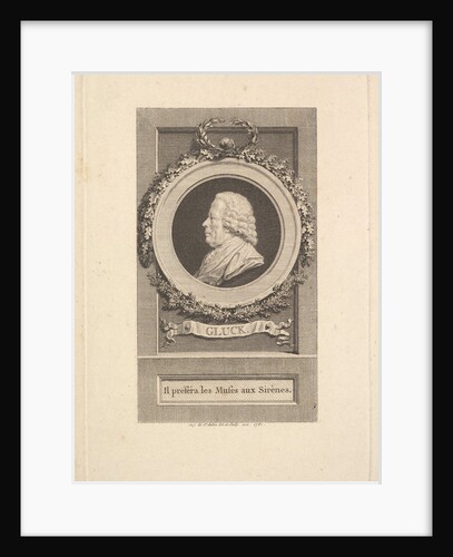 Portrait of Gluck, 1781 by Augustin de Saint-Aubin