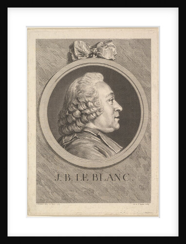 Portrait of Jean-Baptiste Le Blanc, 1750 by Augustin de Saint-Aubin