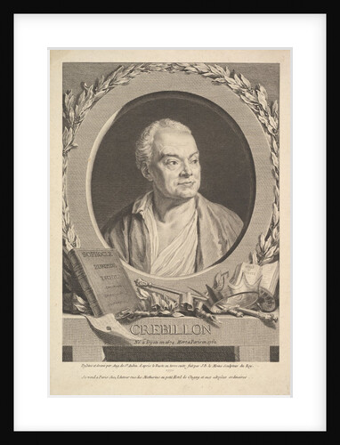 Portrait of Crébillon, 1770 by Augustin de Saint-Aubin