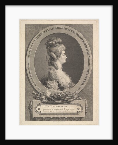Portrait of Louise Émilie Baronne de ***, 1779 by Augustin de Saint-Aubin