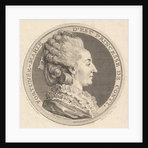 Print of a Portrait Medal of Fortunée-Marie d'Est, Princesse de Conti, 1781 by Augustin de Saint-Aubin