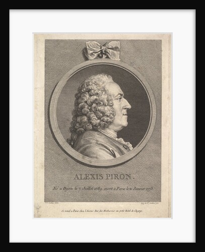Portrait of Alexis Piron, 1776 by Augustin de Saint-Aubin