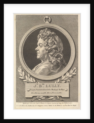 Portrait of Jean-Baptiste Lully, 1770 by Augustin de Saint-Aubin
