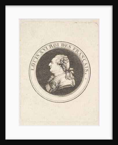 Print of a Portrait Medal of Louis XVI, possibly 1789-90 by Augustin de Saint-Aubin