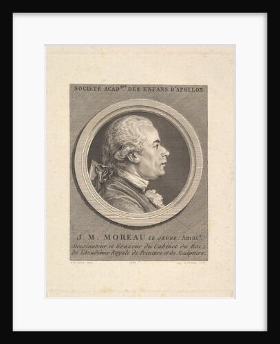 Portrait of Jean-Michel Moreau, 1787 by Augustin de Saint-Aubin