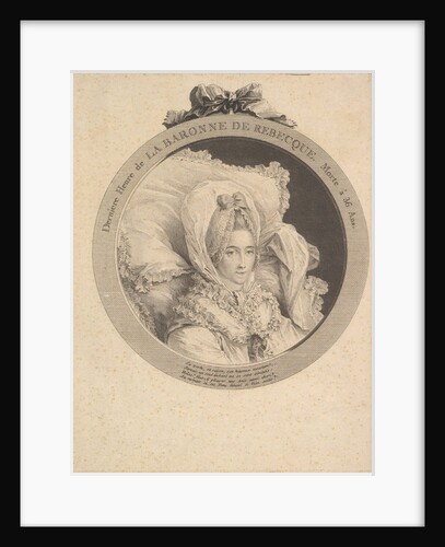 Portrait of La Baronne de Rebecque, 1780 by Augustin de Saint-Aubin