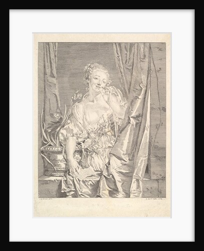 Le Baiser Envoyé by Augustin de Saint-Aubin