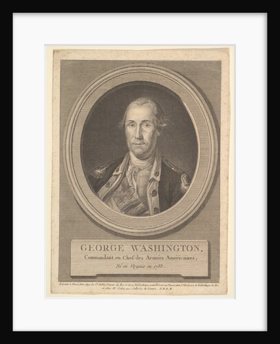 Portrait of George Washington, August 1836 by Augustin de Saint-Aubin