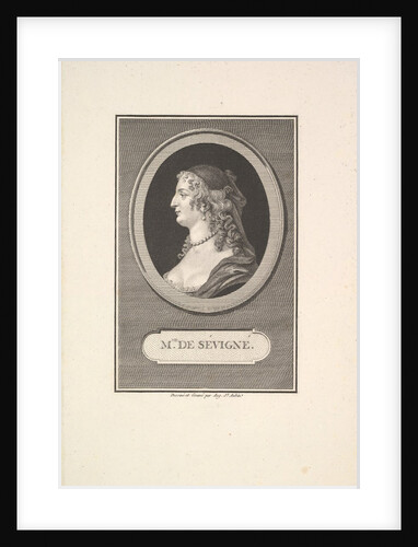 Portrait of Marie de Rabutin, Mise de Sévigné, 1802 by Augustin de Saint-Aubin