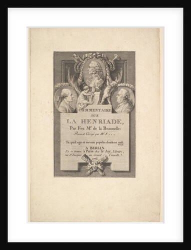 Voltaire, Fréron et la Beaumelle, 1775 by Augustin de Saint-Aubin