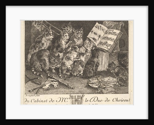 Concert of Cats, after the painting in the collection of the Duc de Choiseul, before 1771 by Balthasar Anton Dunker