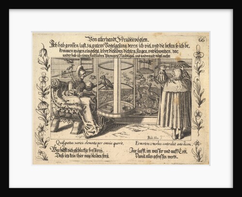 Von allerhandt Freudenvöglen, illustration from Petrarch, Glück und Unglück Spiegel, figur…, 1652 by Balthasar Schwan