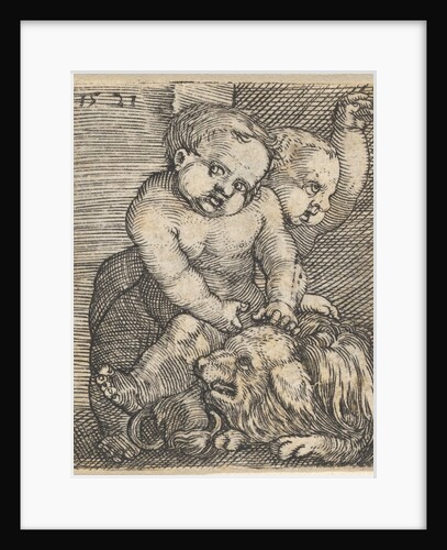 Two Boys Playing with a Dog, mid-16th century by Barthel Beham