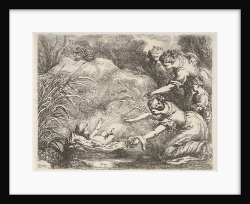 The finding of Moses who is rescued from the Nile by the maidservants of Pharaoh's daug…, 1650-57 by Bartolomeo Biscaino
