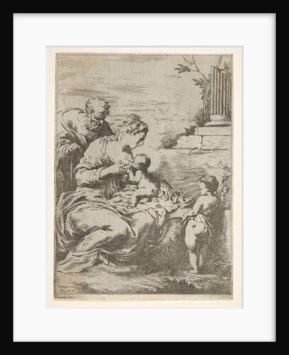 The Holy Family with the infant St John the Baptist at right, 1650-57 by Bartolomeo Biscaino