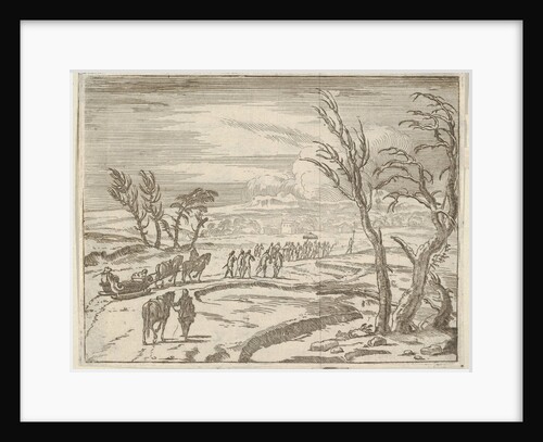 Francesco I d'Este, Despite his Discomfort, Displays his Piety While Traveling in the Snow…, 1659 by Bartolomeo Fenice