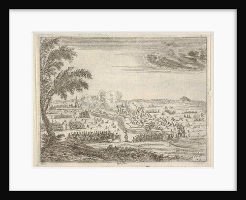 Francesco I d'Este Sets Out for the Seige of Cremona, Crosses the Trench Between Himself a…, 1659 by Bartolomeo Fenice