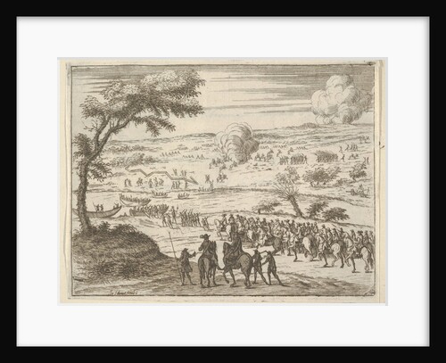 Francesco I d'Este Freely Crosses the Po and Takes Up his Sword Against Troops in the Viny…, 1659 by Bartolomeo Fenice/Jean Sauve