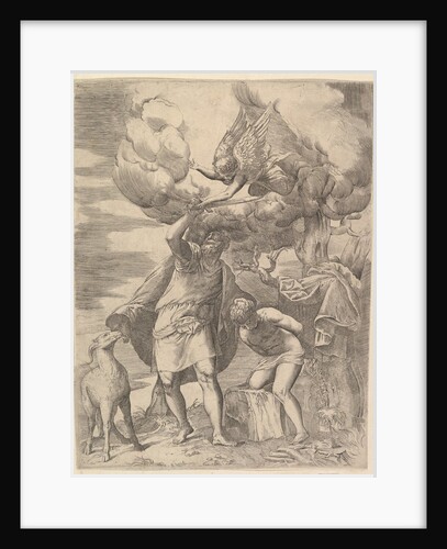 The Angel Staying the Arm of Abraham, After 1552 by Battista Franco Veneziano