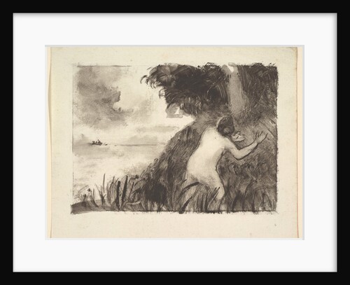 Bather Standing Among Grasses at the Shore, ca. 1894 by Camille Pissarro