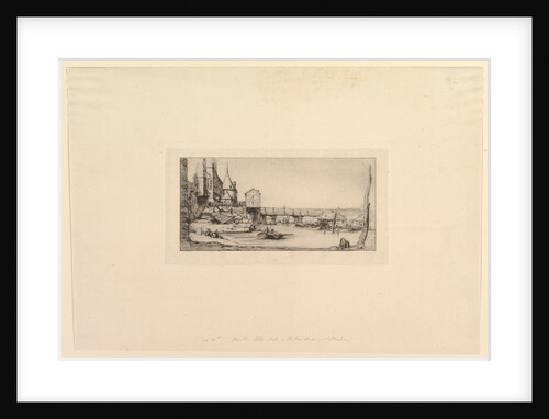 Passerelle du Pont-au-Change, après l'incendie de 162 by Charles Meryon